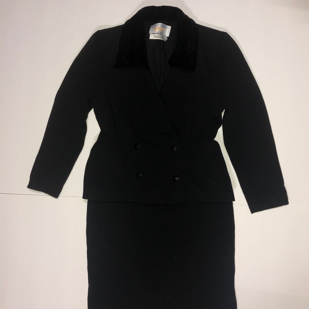 Givenchy black skirt suit